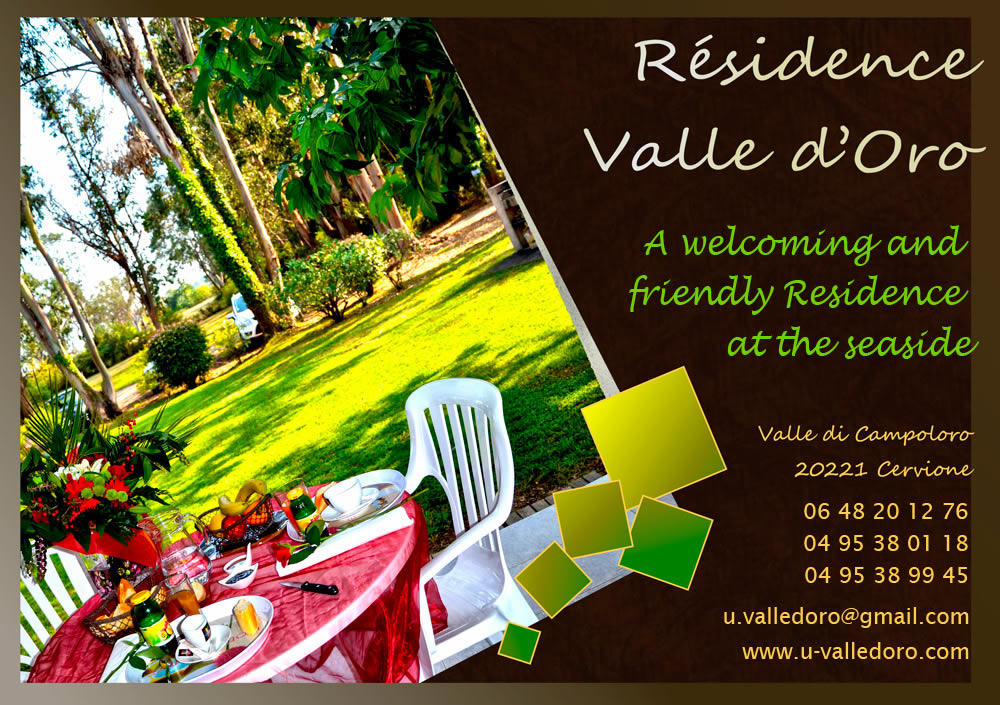 Holidays in Corsica, U Valledoro, A welcoming and friendly Residence at the seaside